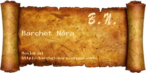 Barchet Nóra névjegykártya